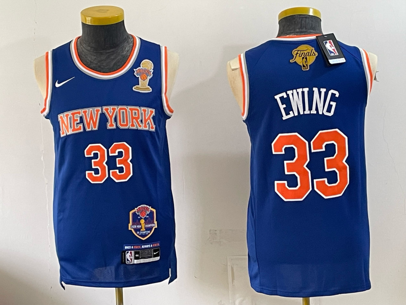 Men New York Knicks #33 Ewing blue 2026 Nike NBA jersey 070100